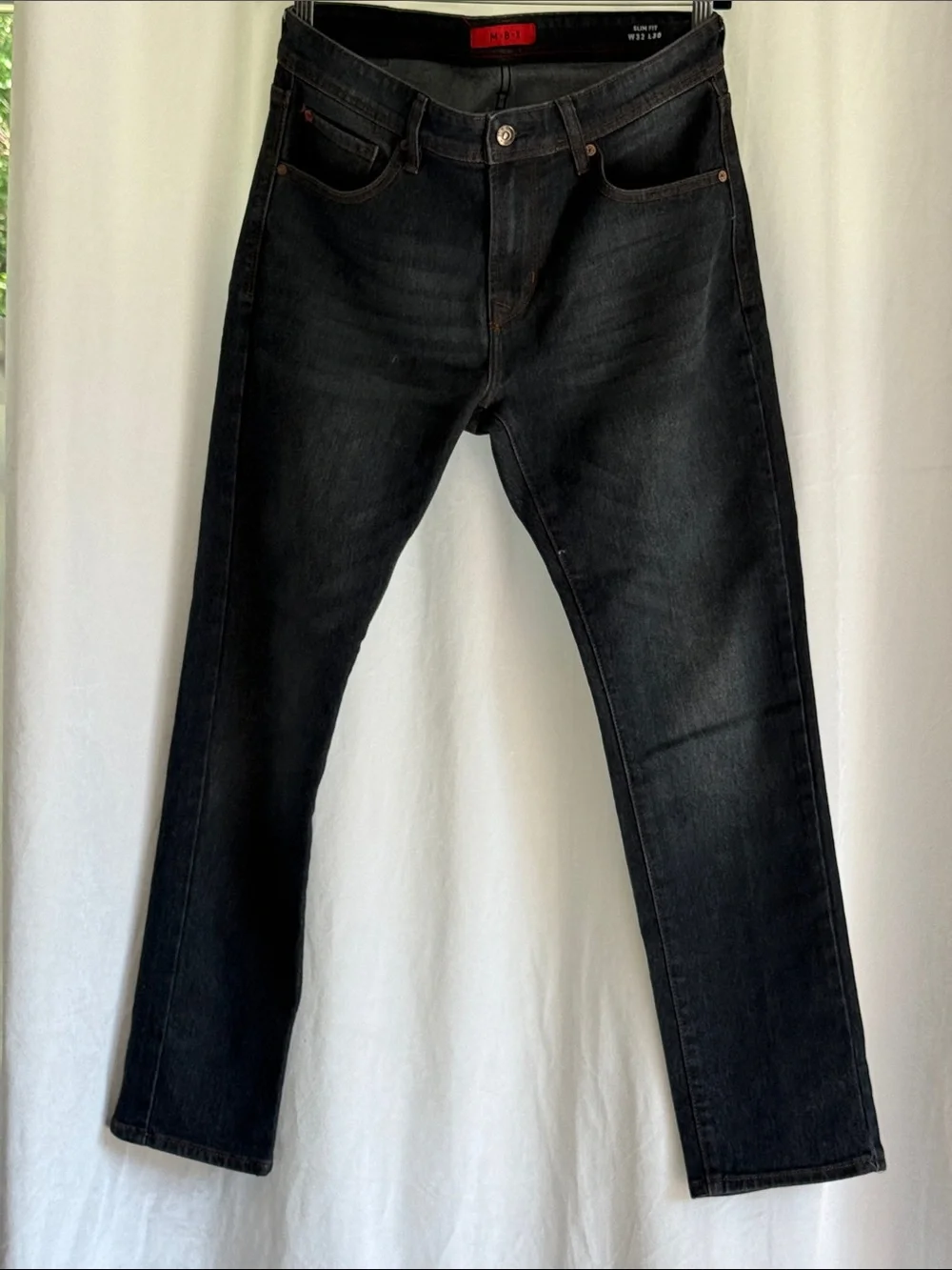 MBX Slim Straight Men's Jeans in Dark Washed Denim